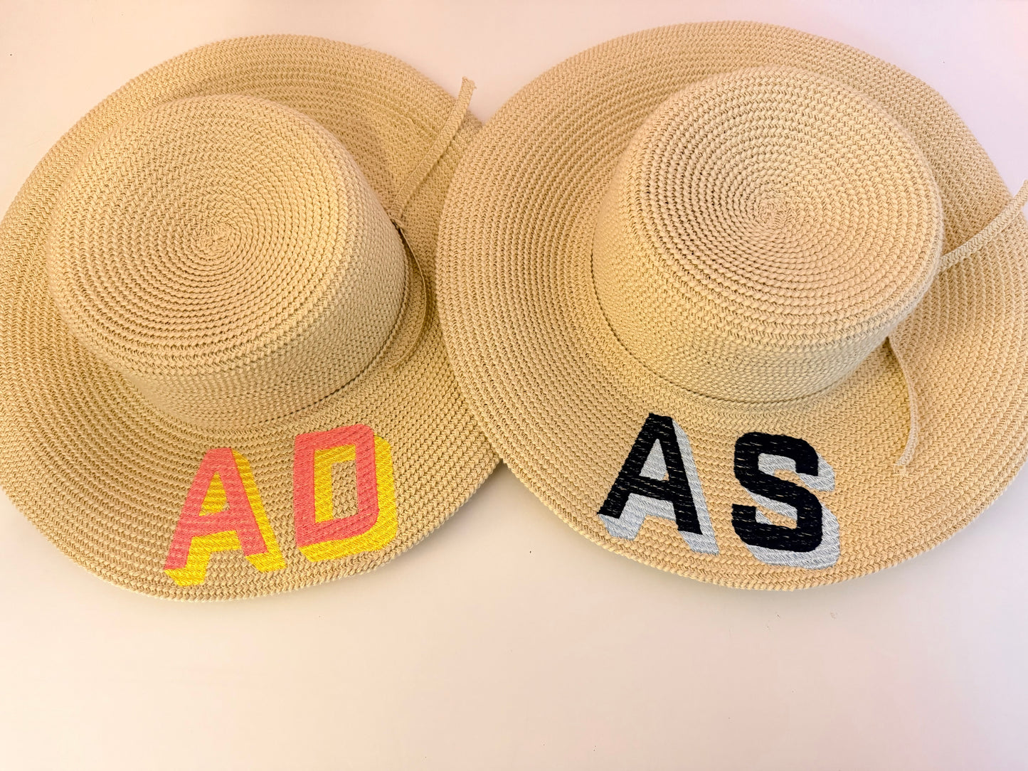 Monogrammed Beach Hats