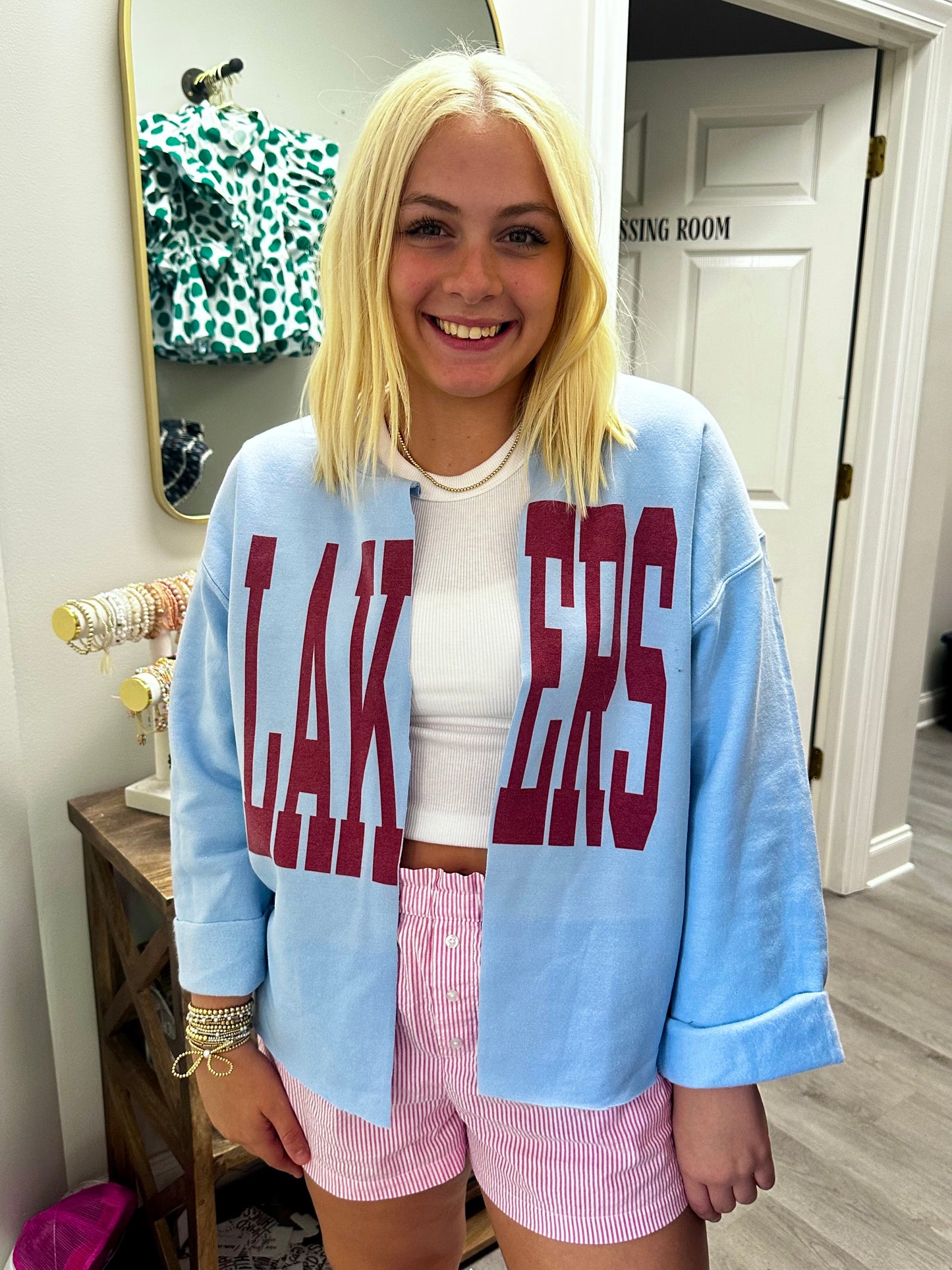 Lakers Rolled sleeve Cardigan