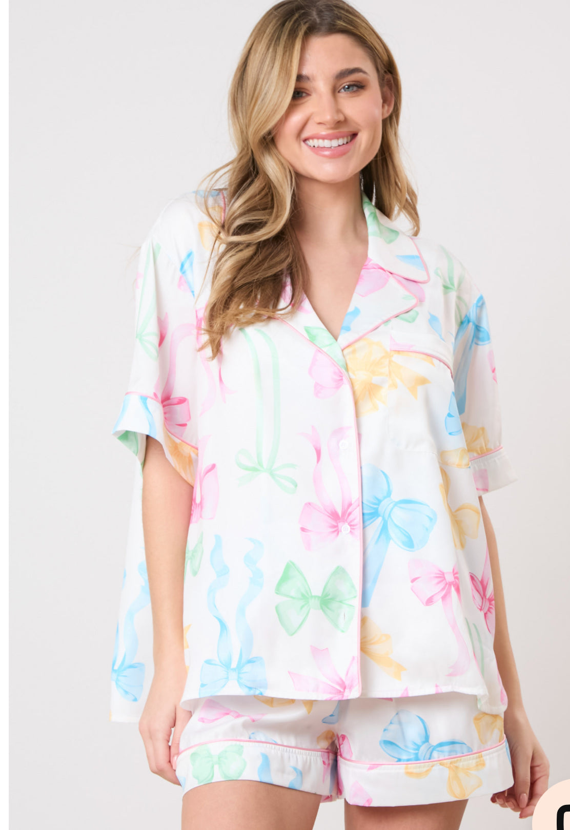 Bow Pj’s Peach Love