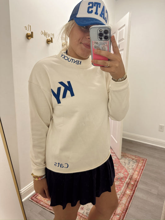 Embroidered UK Mock Neck