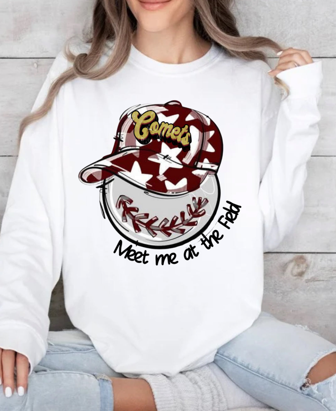 Comets Baseball Hat design tshirt or sweatshirt