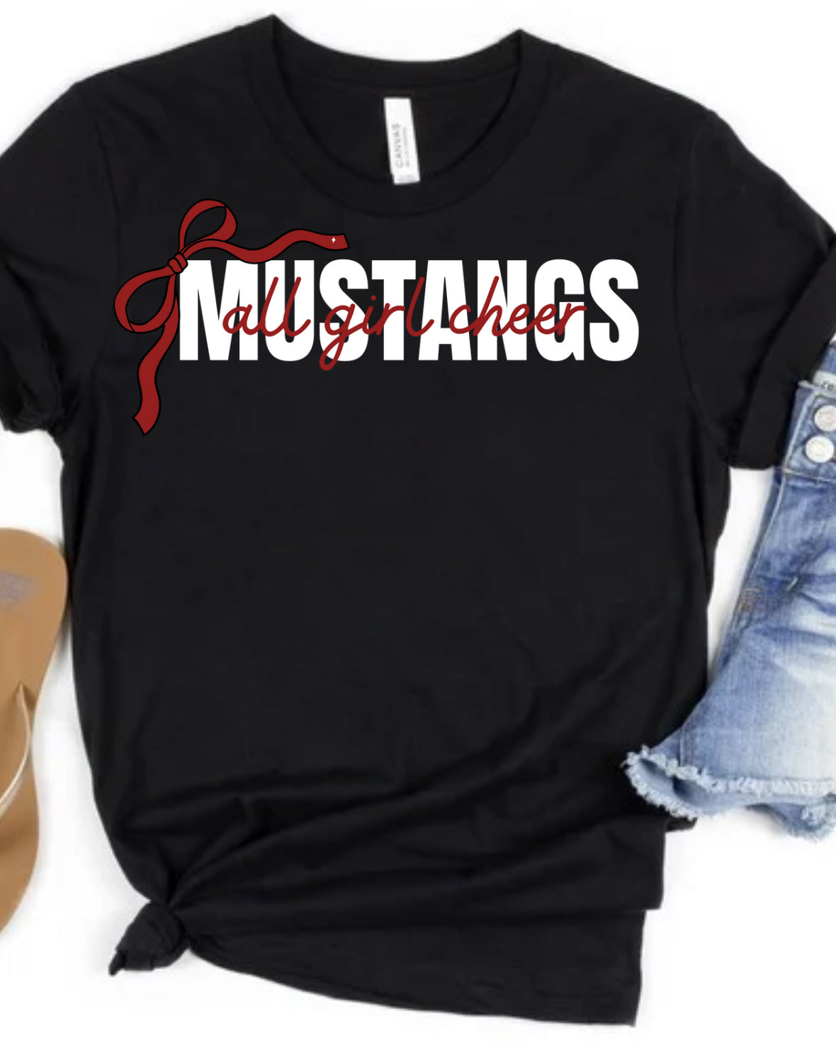 Mustang All Girl Cheer Bow spirit wear