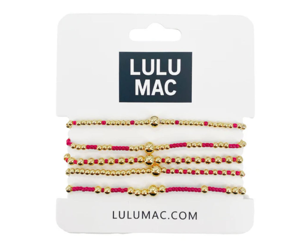 LULU Mac red bracelet set