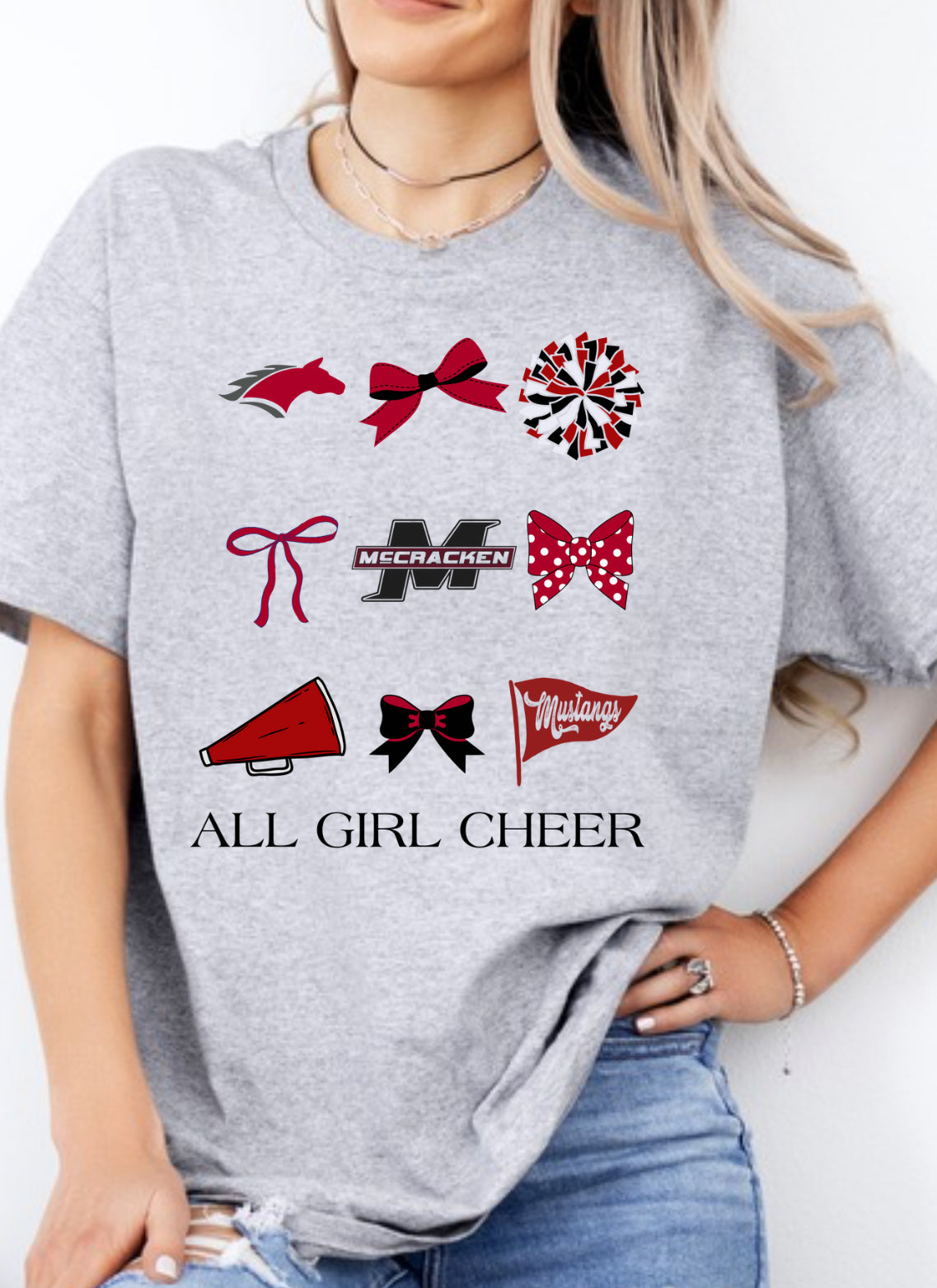 Mustang All Girl Cheer Collage spirit wear