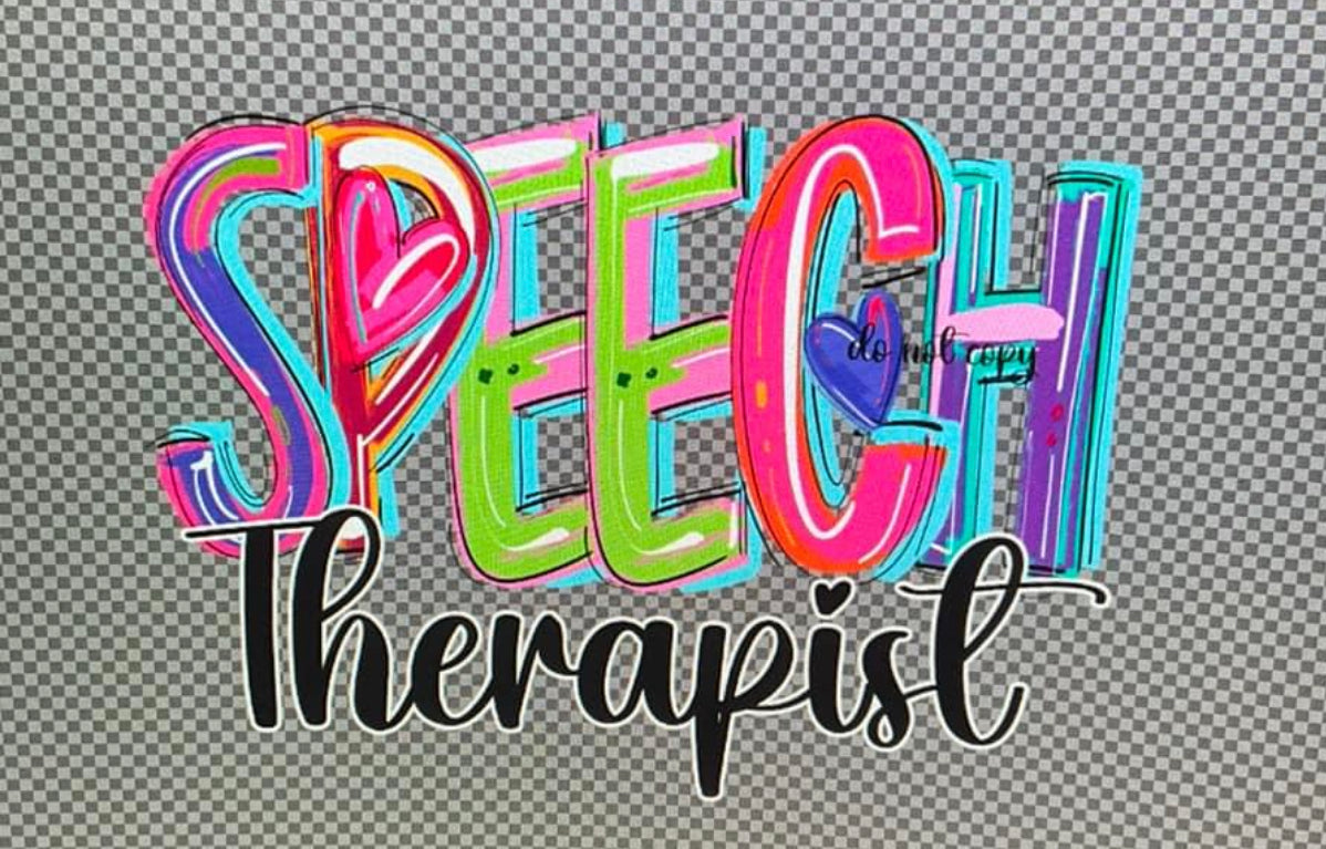 Speech Therapist on grey tee or crew