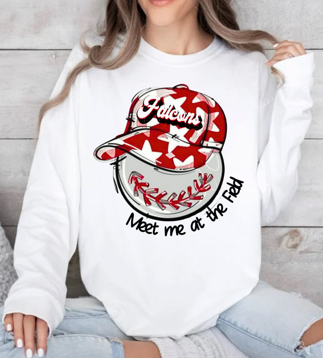 Falcons Baseball Hat design tshirt or sweatshirt