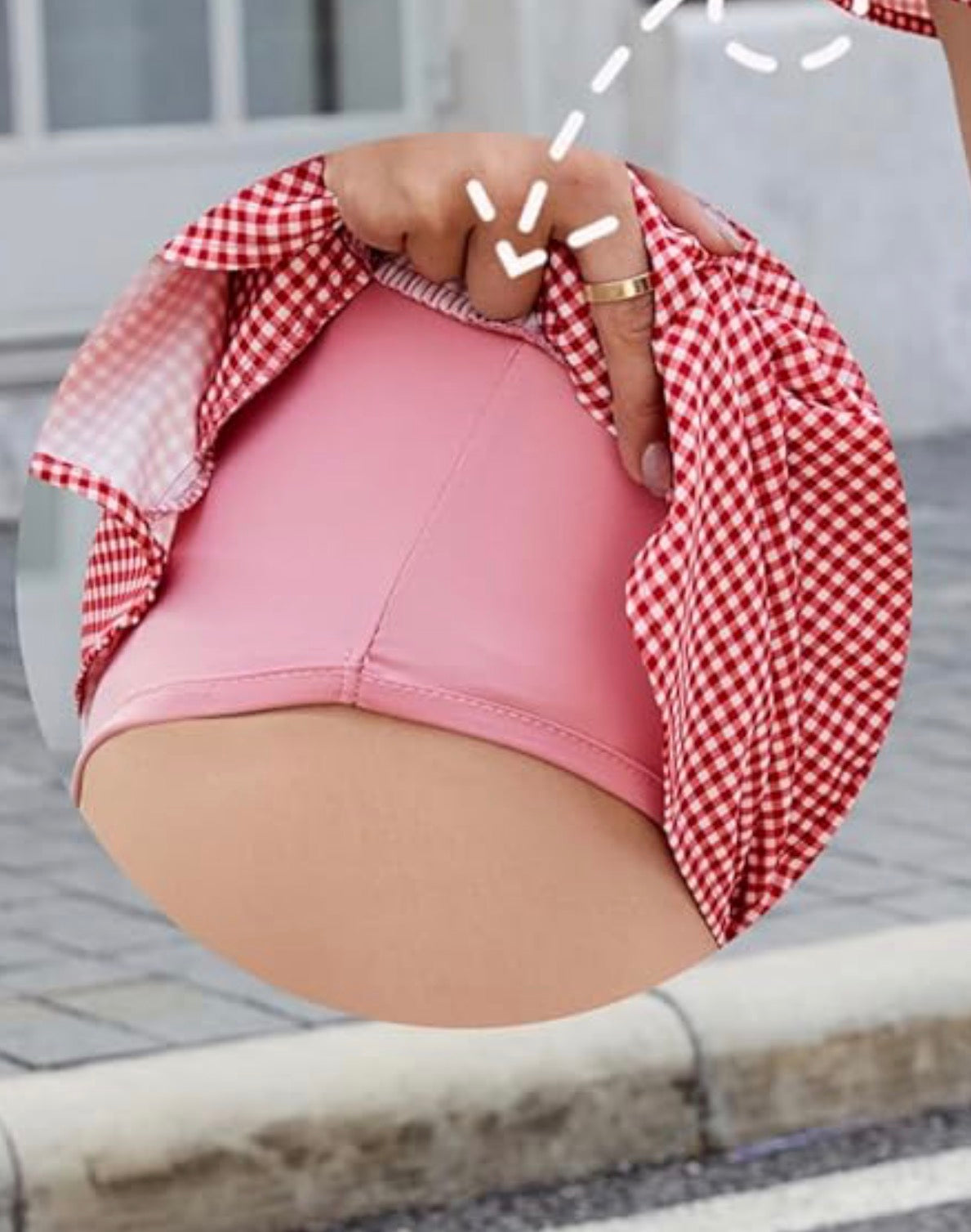 Take Me Out to the Ballgame Red Gingham shorts