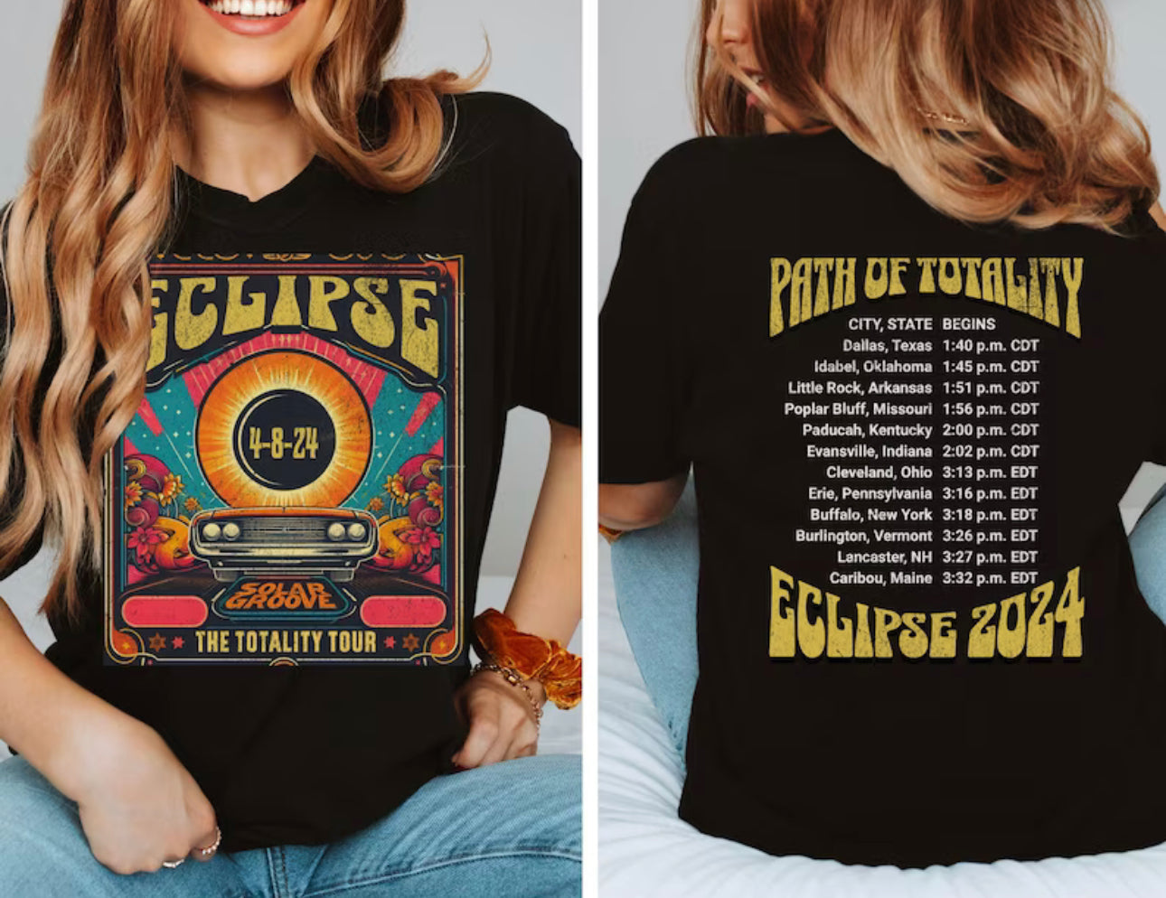 Solar Eclipse graphic tee sweatshirt