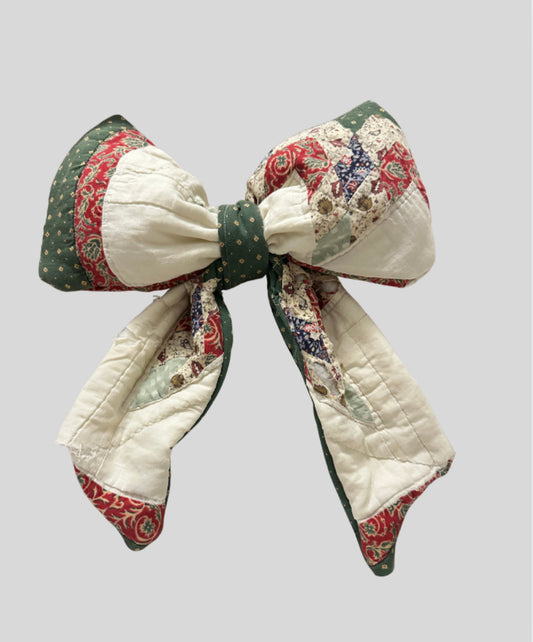Large Tattered Quilted Bow