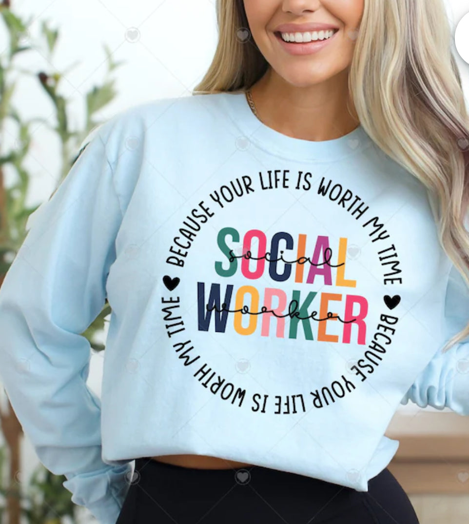 Social worker graphic tee