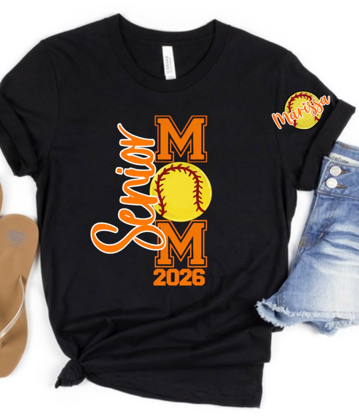 Senior Softball Mom Orange