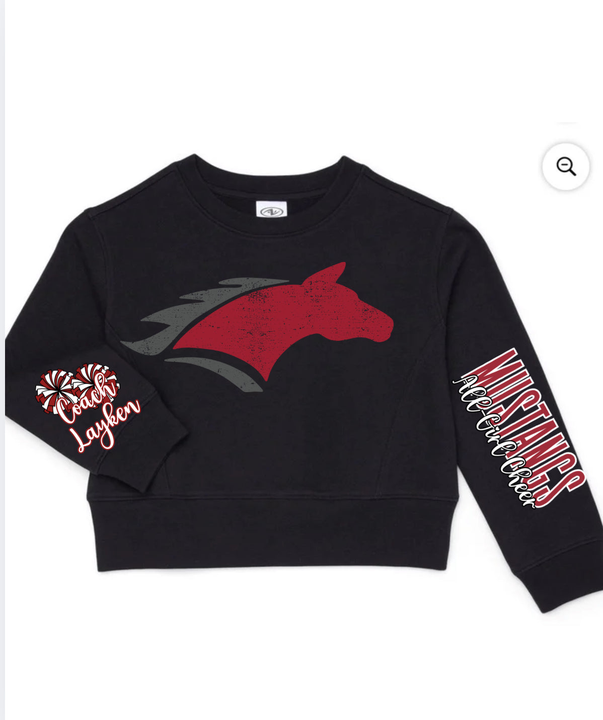 Black Custom All-Girl Cheer Mustangs