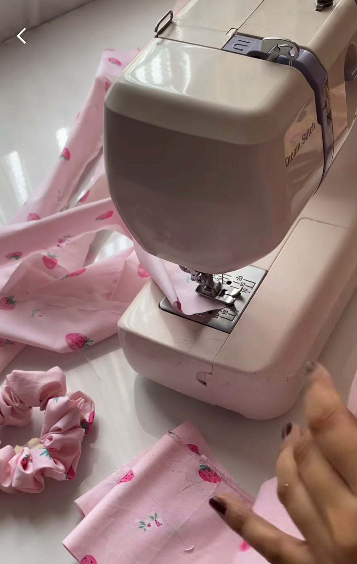 June 22 learn straight stitch on sewing machine make your own scrunchies