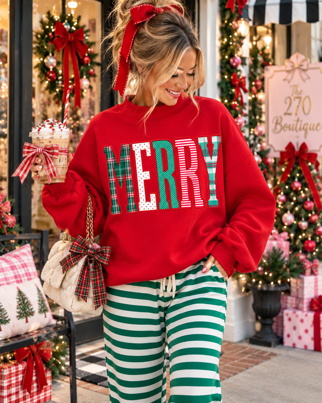 Red Merry Mockneck Christmas 2026