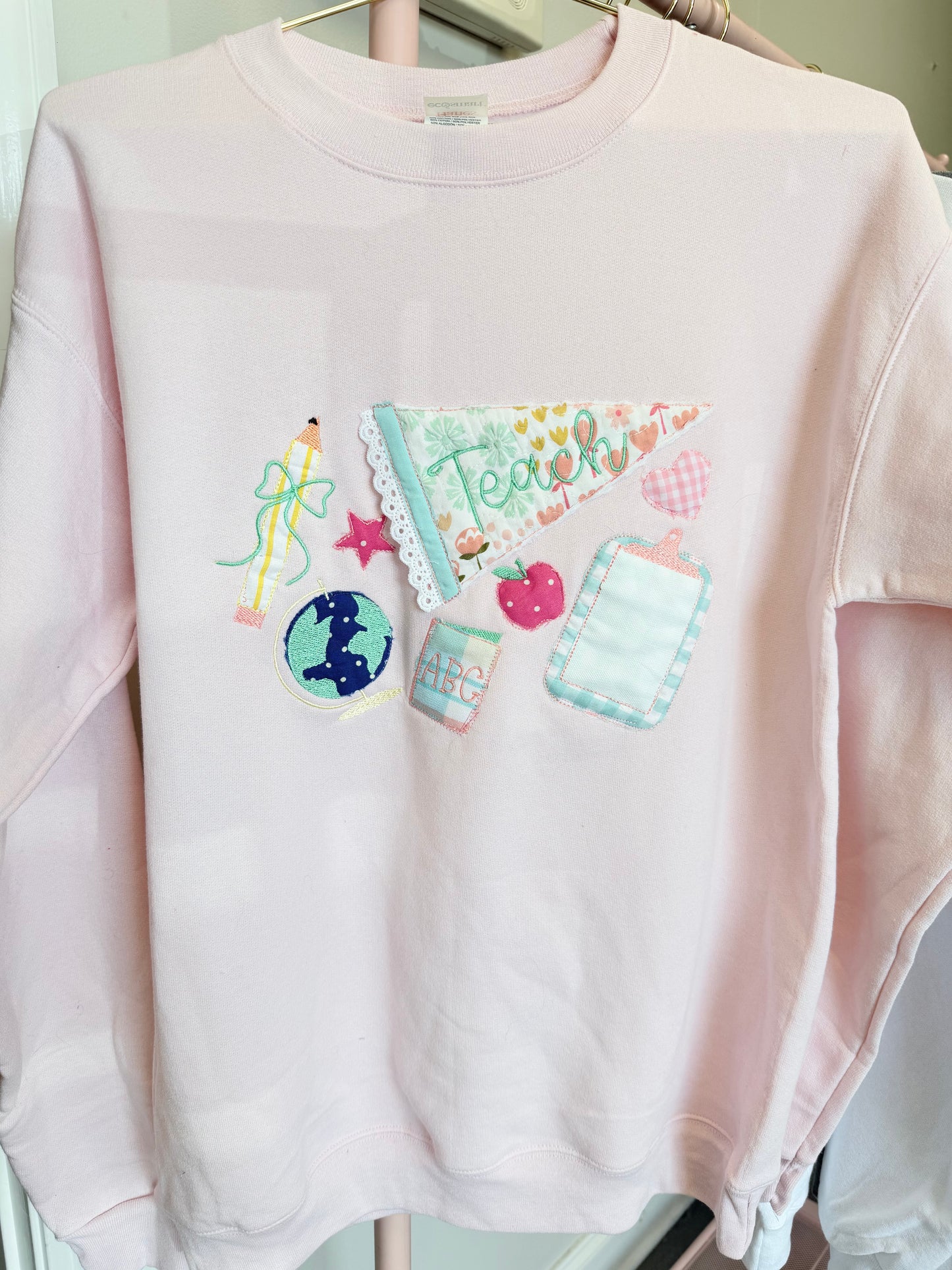Appliqué Teacher Pennant Sweatshirt