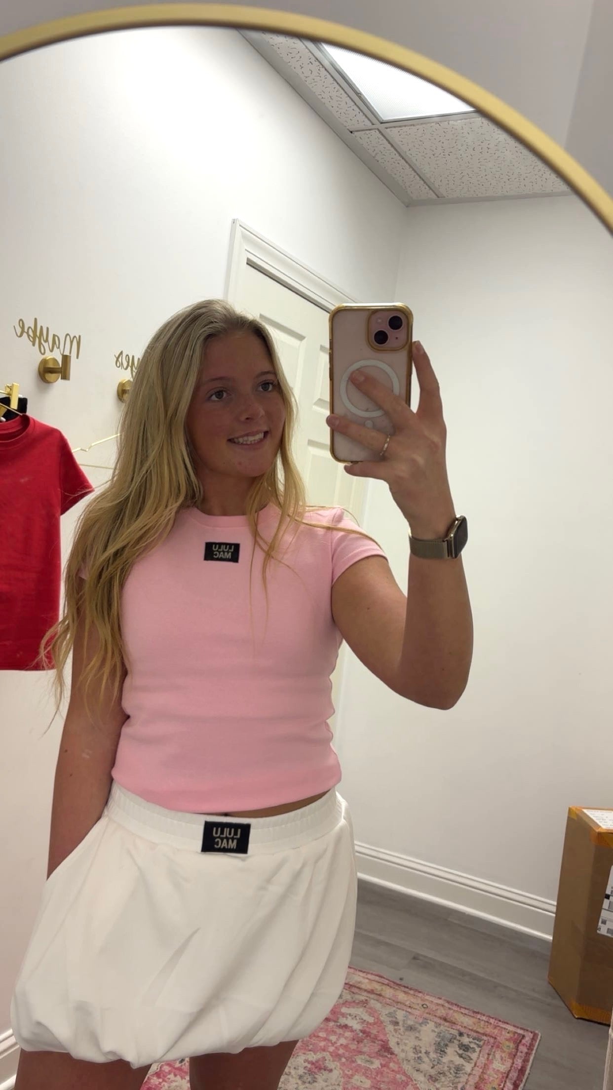 White Lulu Mac Bubble Skirt