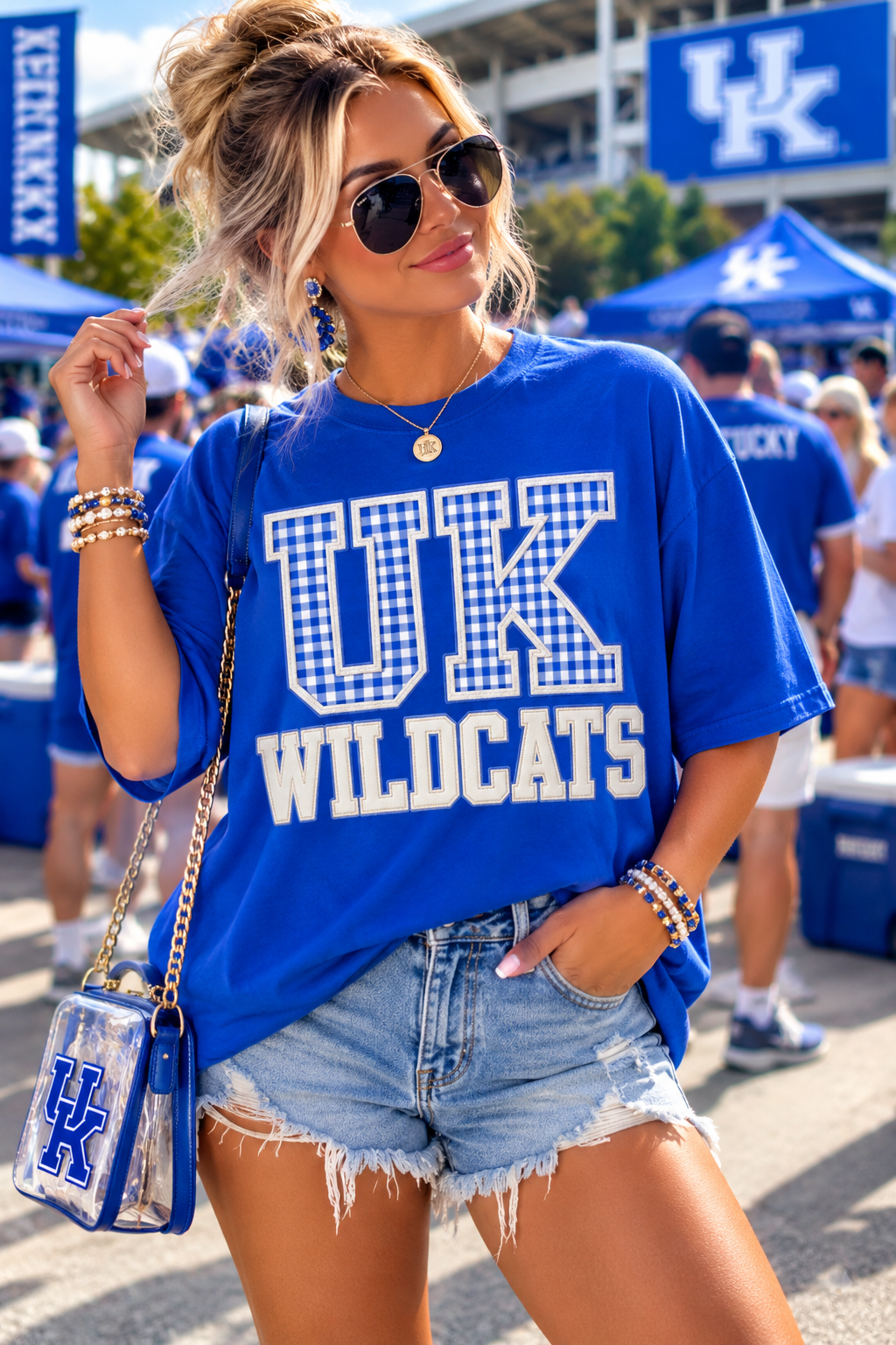 Kentucky Gingham Wildcats T-shirt or sweatshirt