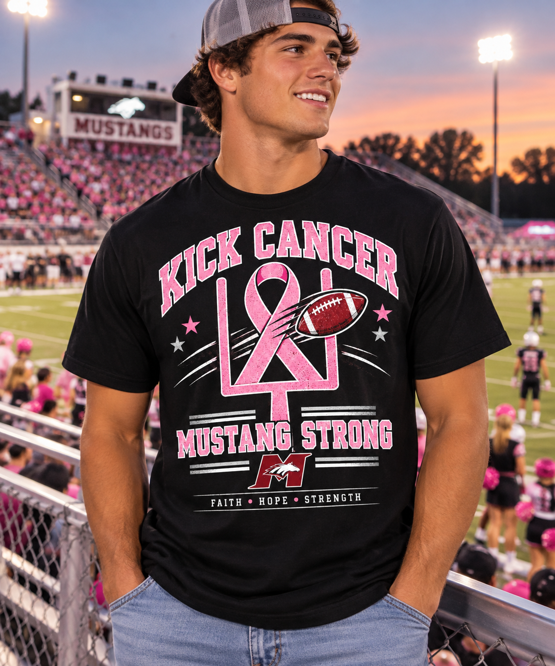 Mustangs pink out spirit wear 2026 fundraiser