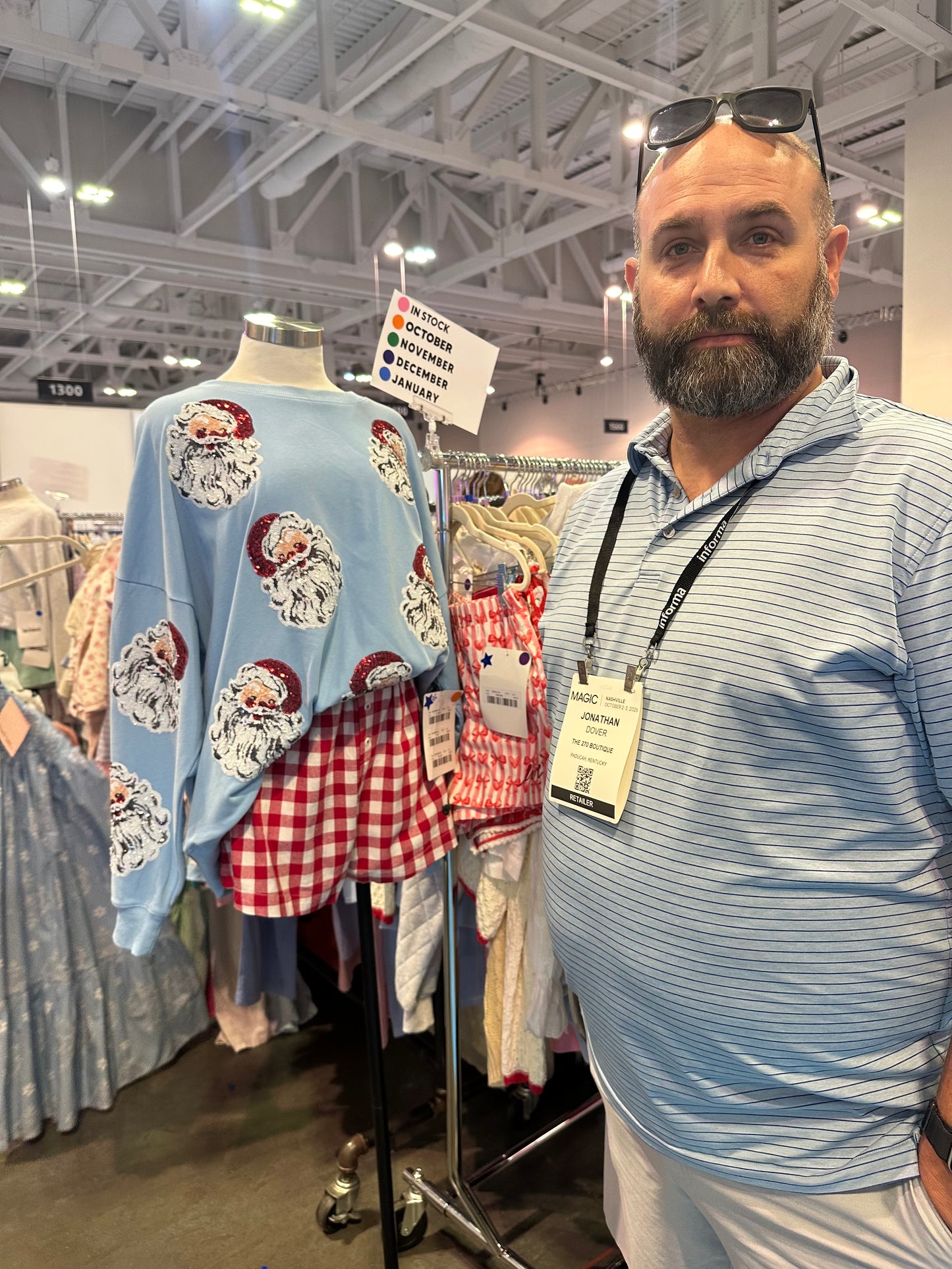 Sequin Christmas Santa Sweat Shirt