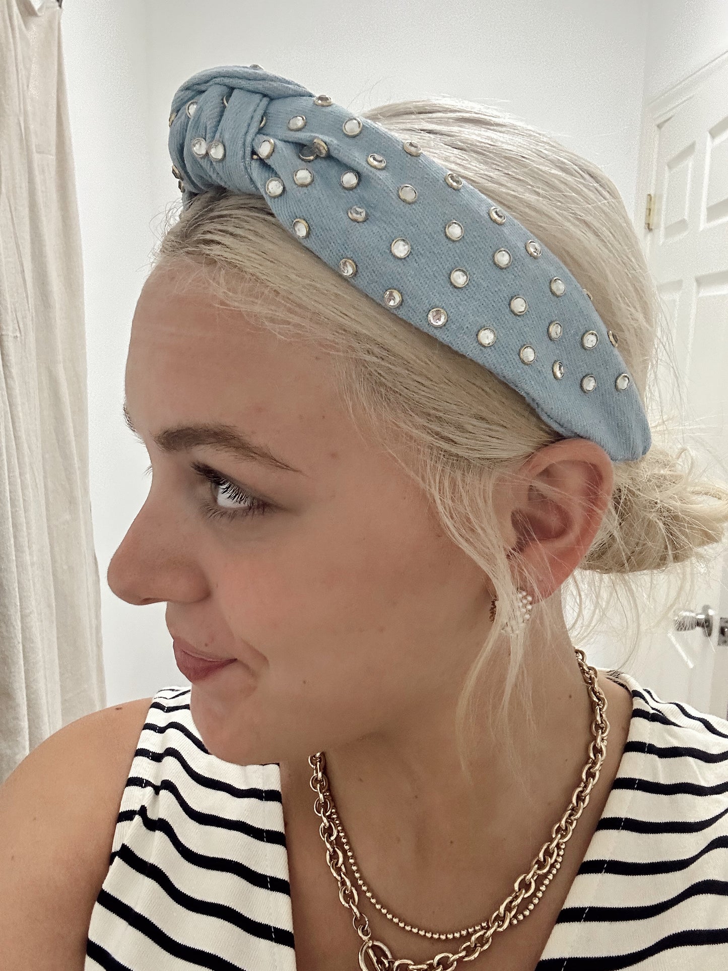 Blue Jean Baby Headband