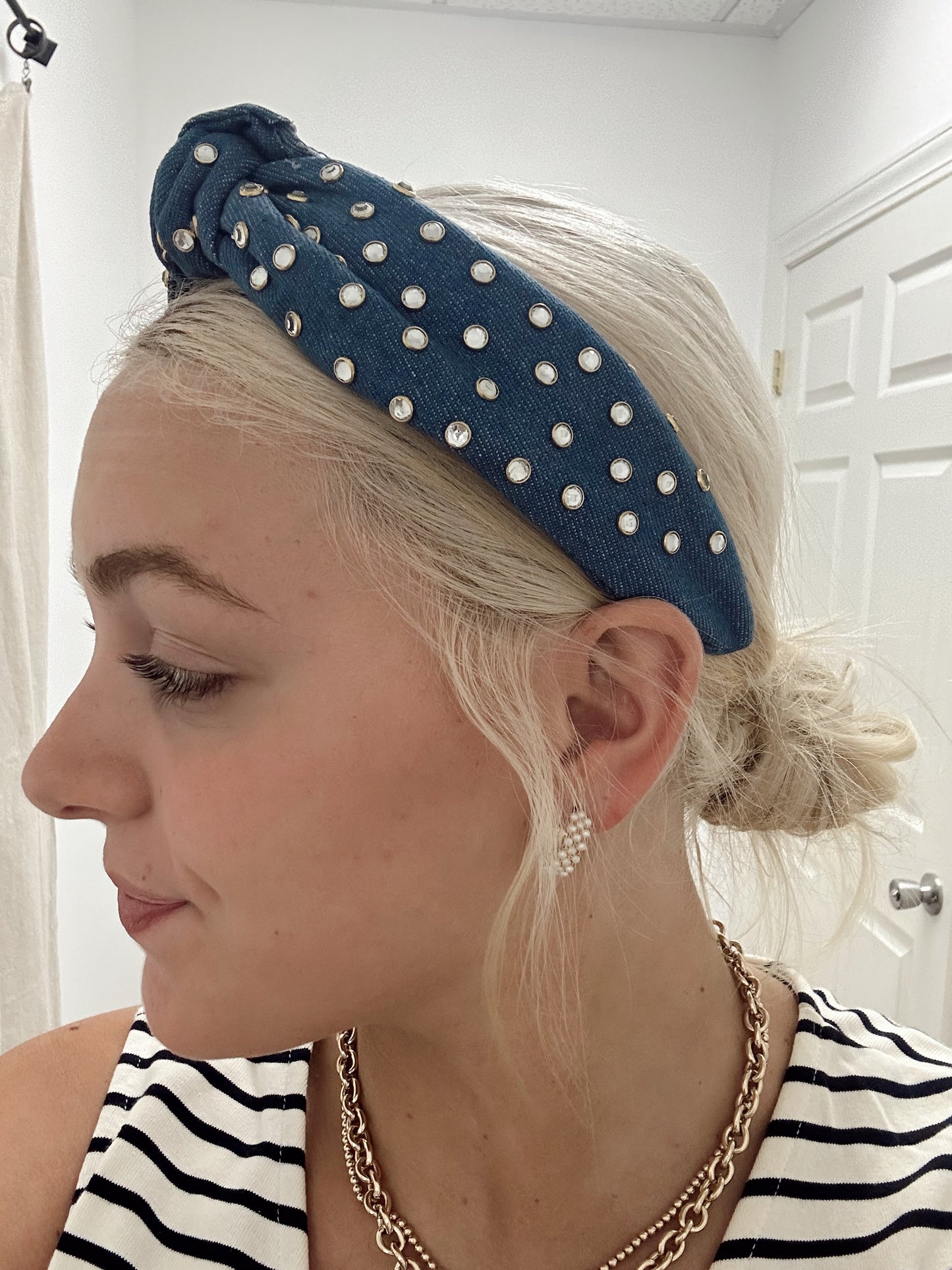 Blue Jean Baby Headband