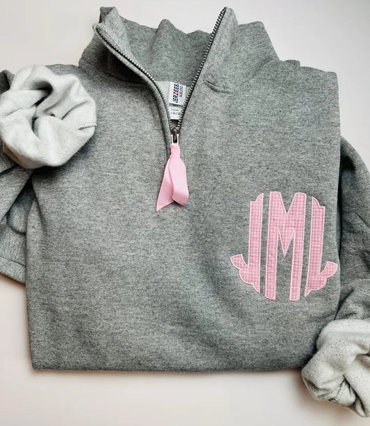Monogrammed quarter zip