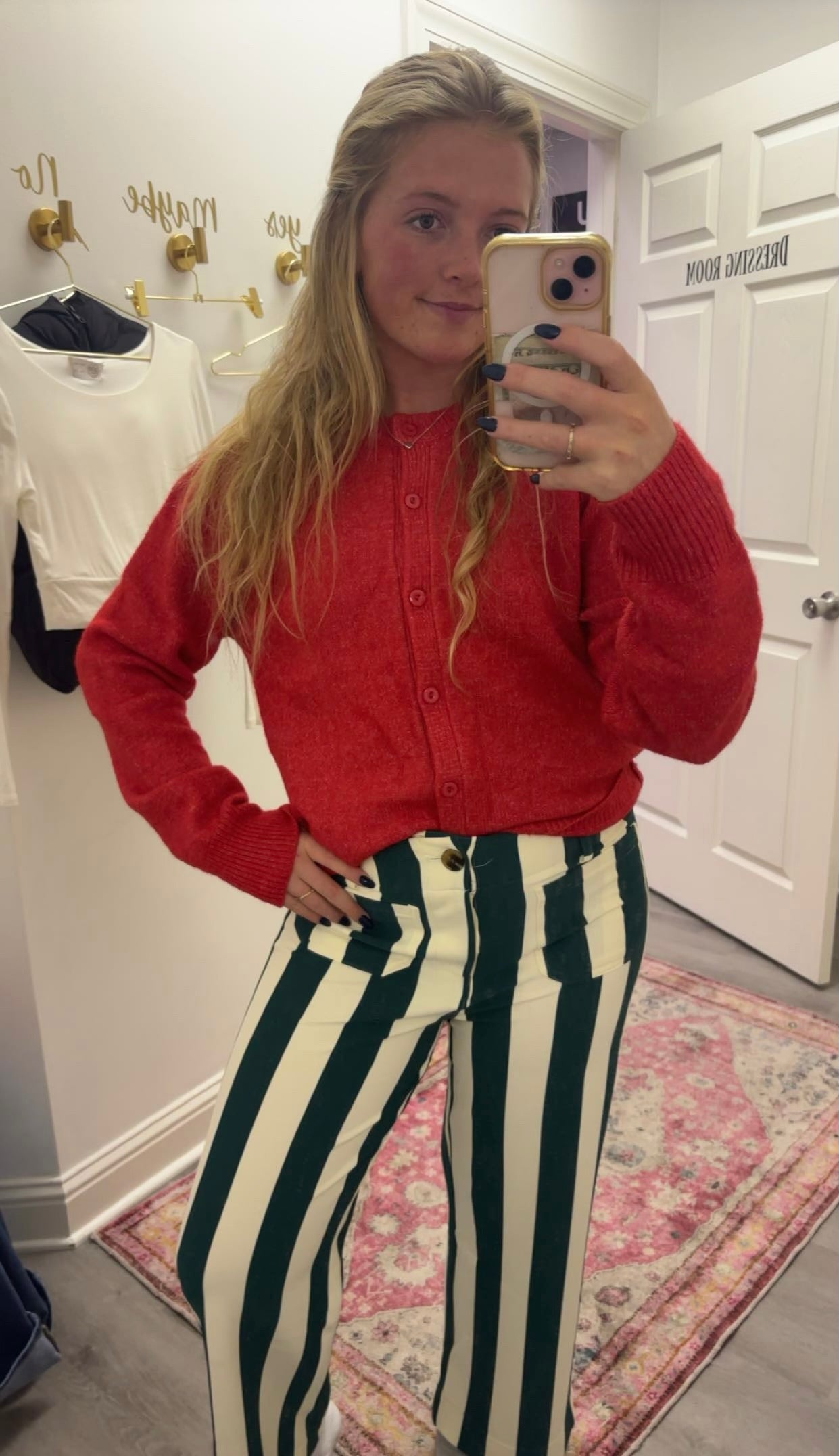 Red button up Cardigan