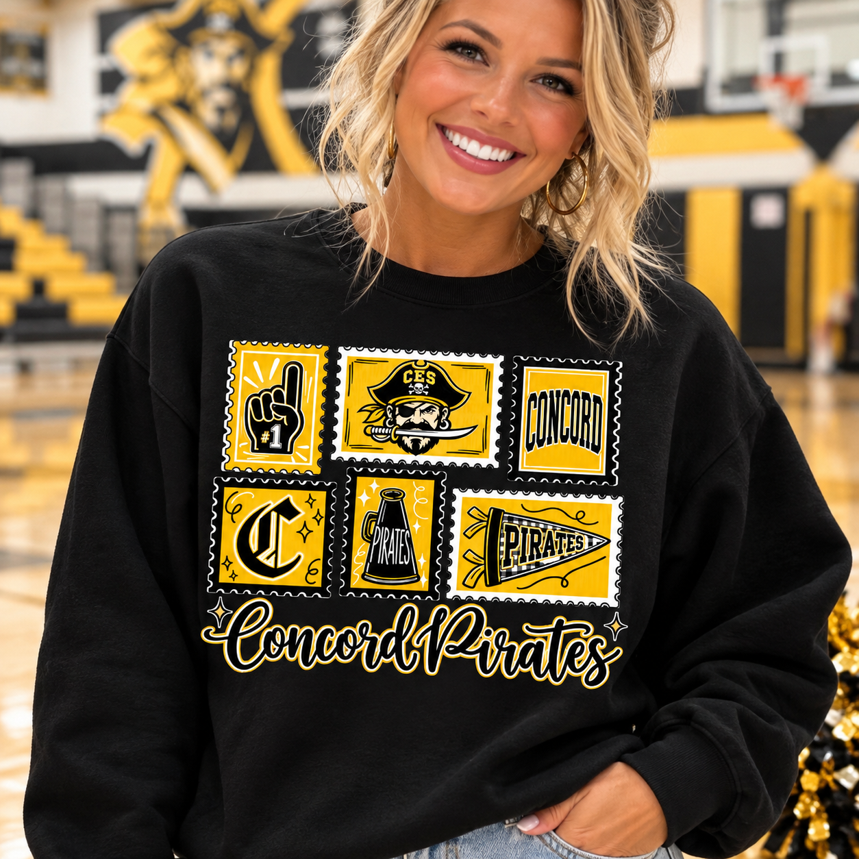 Pirates stamps design T-shirt or sweatshirt