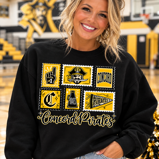 Pirates stamps design T-shirt or sweatshirt