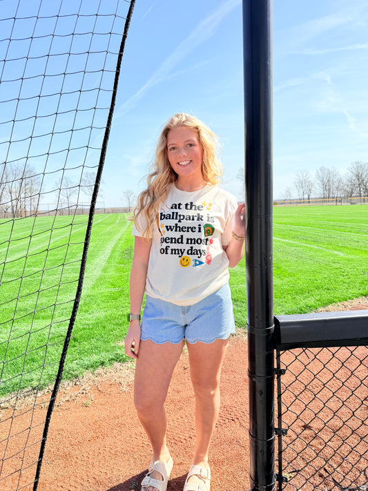 At The Ball Park is Where I Spend Most of My days tee