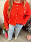 Red button up Cardigan