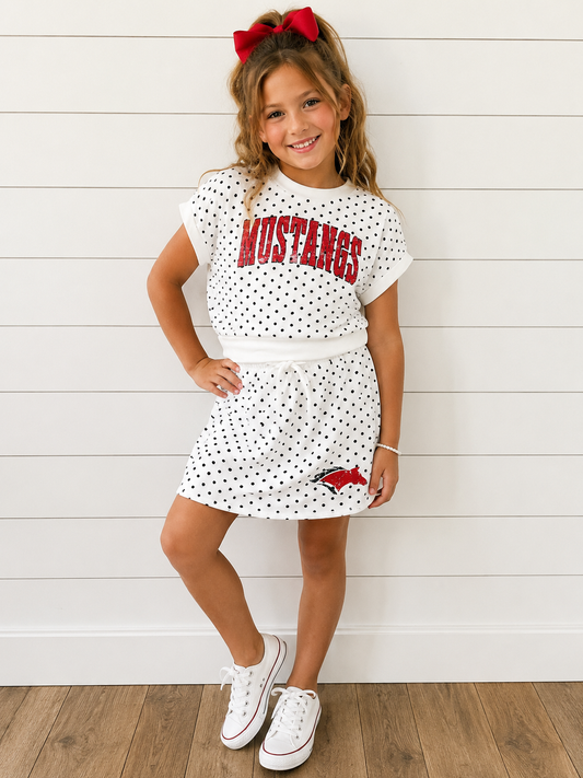 Mustangs top and Skirt (shorts under)