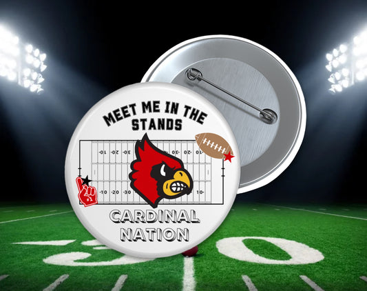 Meet Me In The Stands Cardinals button spirit wear