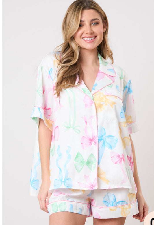 Bow Pj’s Peach Love