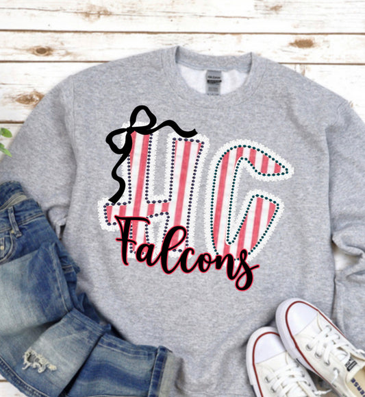 Falcons ruffles and pearls