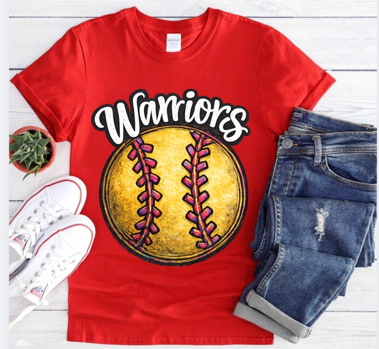 Warriors Softball on Red