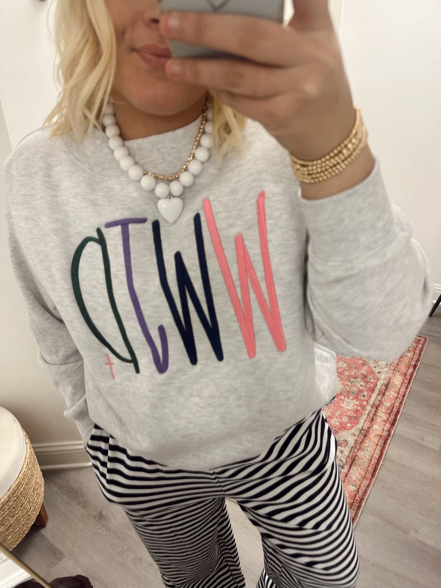 WWJD embroidered Crew neck