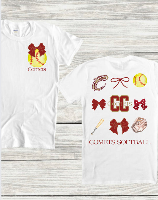 Comets Softball Bows Spirit Wear