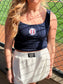 Embroidered baseball tank