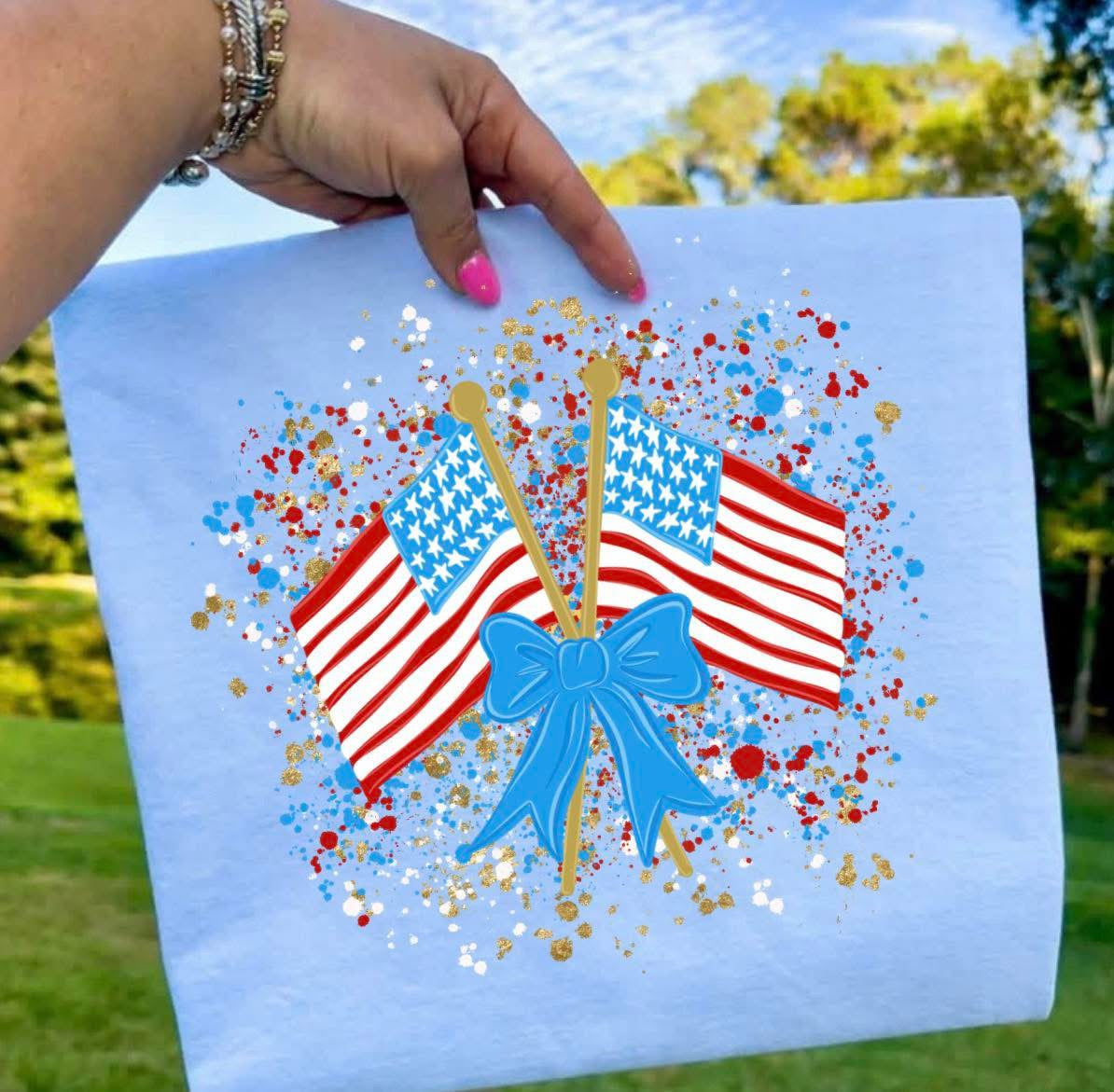 Splatter American Flags