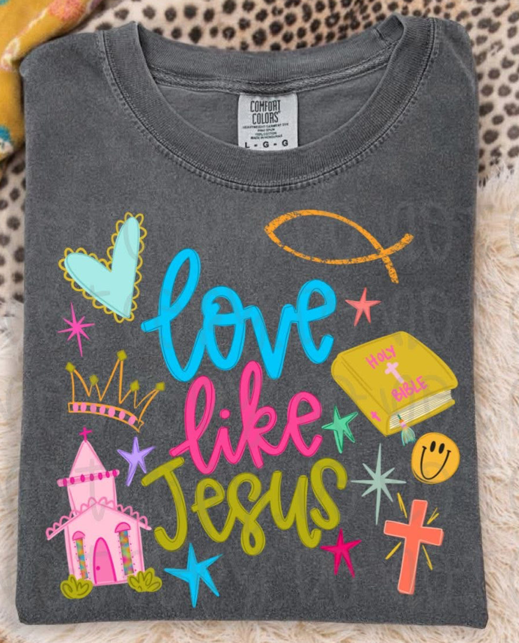 Love like Jesus t shirt doodle