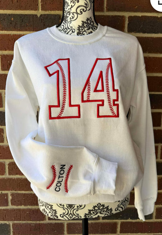 Custom Embroidered Baseball Sweatshirt