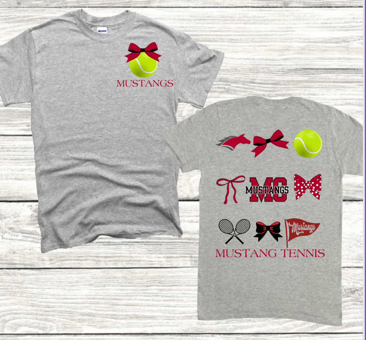 Mustang Softball Bows Spirit Wear