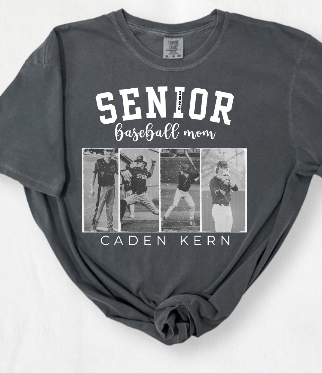 Senior Mom baseball with photos