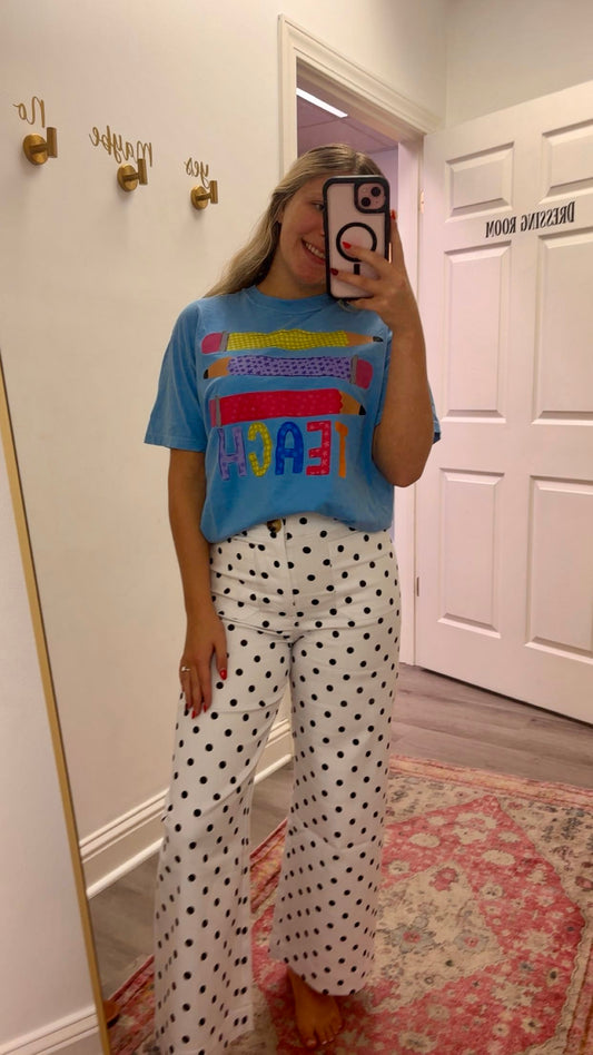 Teacher pencil tee