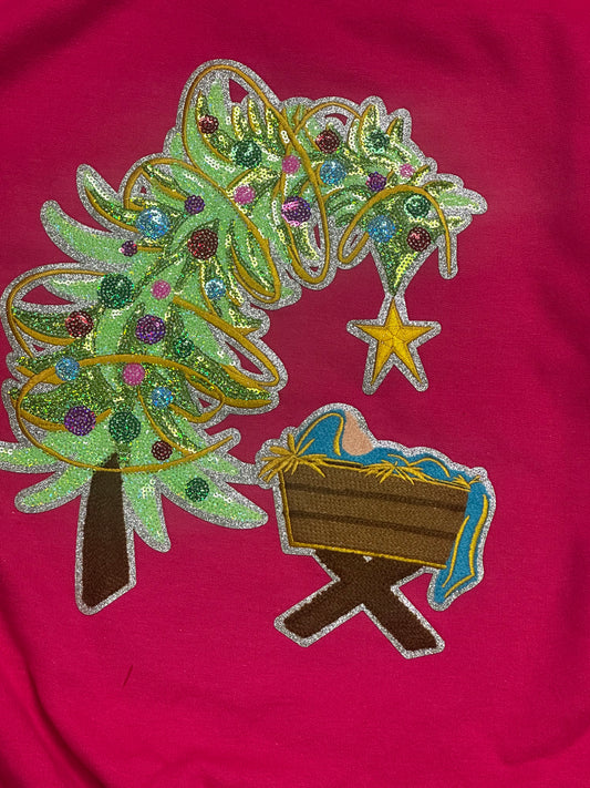 Sequin Thrill of Hope on Hot Pink Christmas