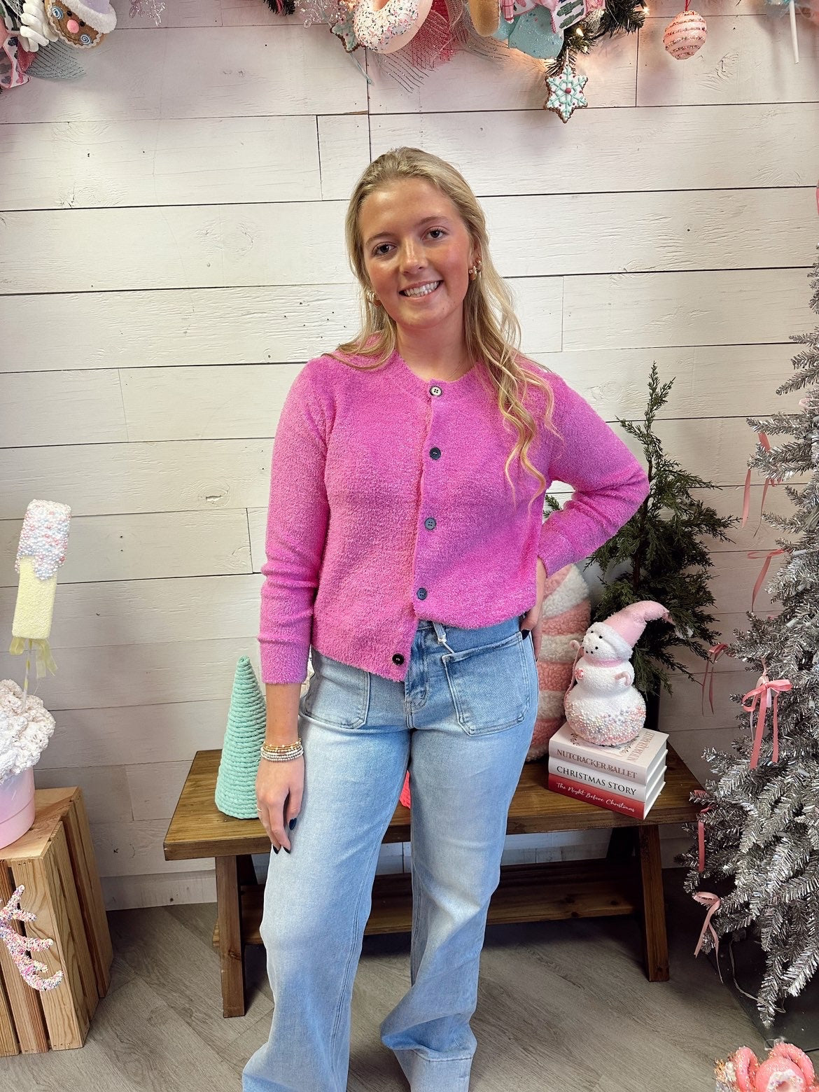 Super soft Hot Pink Cardigan