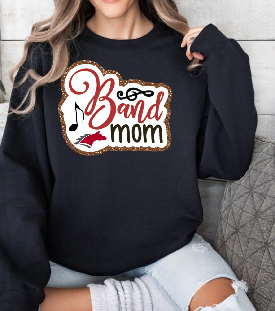 Golden Mustang Band Mom spirit wear