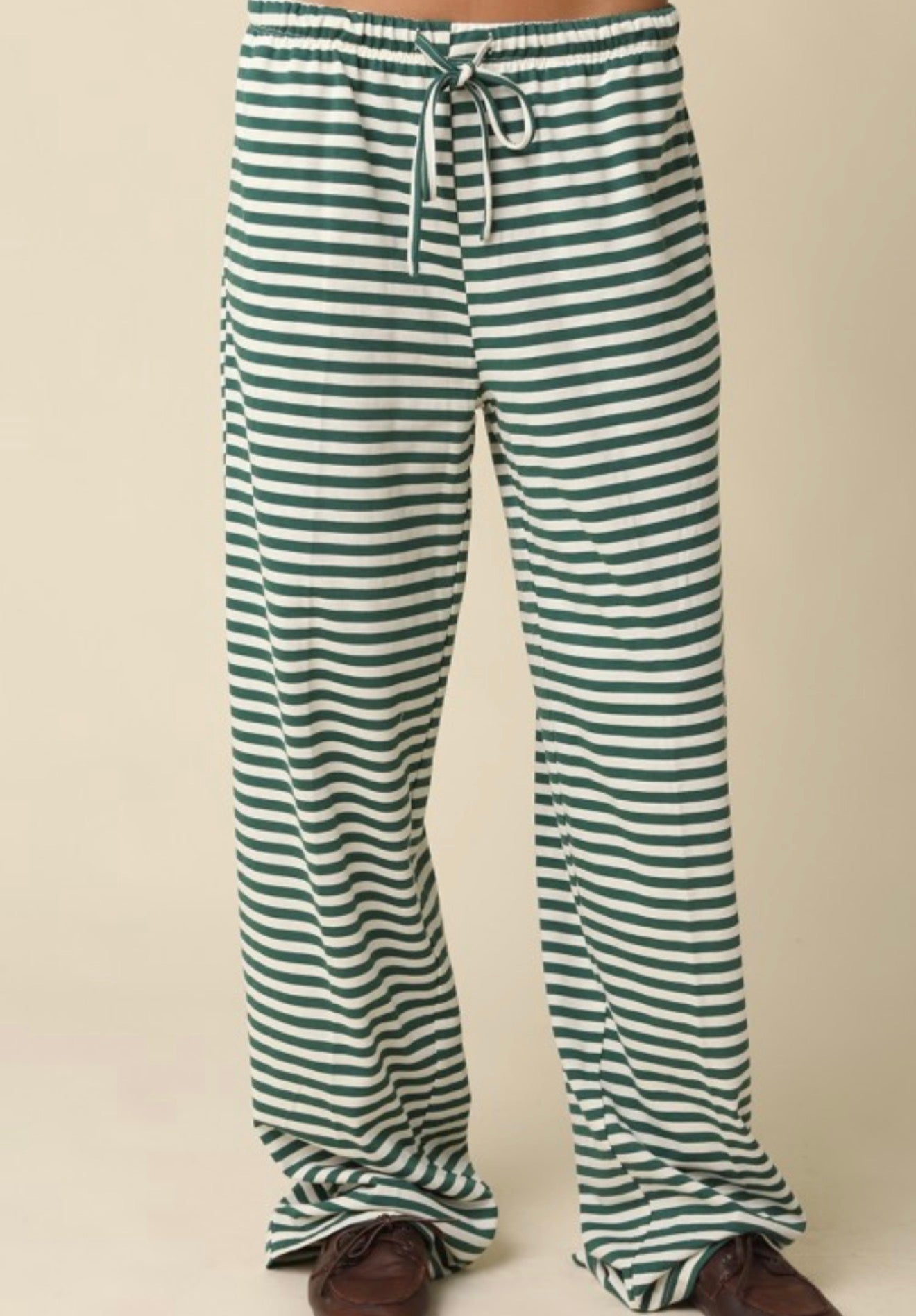 Green Stripe Lounge Pants