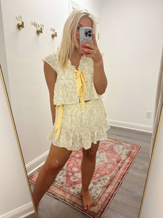 Lemon Drop Tie Skirt